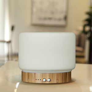 Humidificateur tendance, design écologique, diffuseur d'arômes en bois de bambou et céramique, diffuseur ultrasonique pour la maison - Product Image 3