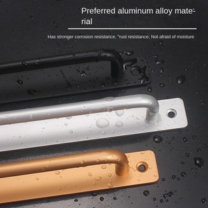 Balcony Door Accessories <strong>Handles</strong> Pulls With Plate <strong>Aluminum</strong> Alloy Bypass Slidng Closet Barn Door <strong>Handle</strong>