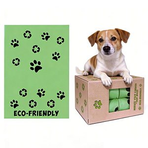 Custom Biodegradable Pet Waste Roll <b>Bag</b> <b>Compostable</b> Dog Poop Roll <b>Bags</b> EN 13432 - Product Image 3