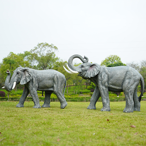 Ngoài trời mô phỏng voi sợi thủy tinh điêu khắc đồ trang trí lối vào khách sạn giải trí động vật lớn trang trí cảnh quan phác thảo - Product Image 3