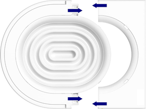 Eco-Friendly Easy Clean Round Plastic <b>Cat</b> Toilet Seat Trainer with 20L Inner Space - Product Image 6