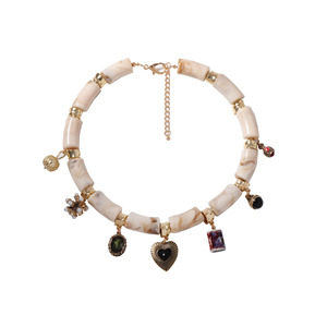 สร้อยคอไม้ไผ่เรซินจี้อัลลอยดีไซน์สร้างสรรค์ตามสมัยนิยม - Product Image 6