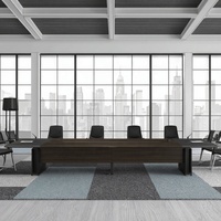 Table de conférence de bureau en bois E1 populaire au design moderne pour 8 à 20 personnes pour la maison et le bureau Hôtels Salles de réunion Tables de conférence