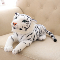 OEM personnalisé 45cm doux enfants tigre léopard jouets en peluche et bouledogue Rottweiler oreiller en peluche PP coton rempli dans un emballage de sac OPP