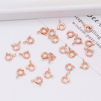 Bonne vente en gros plaqué or collier printemps anneau fermoirs plaqué homard boucle fabrication de bijoux boucle accessoires