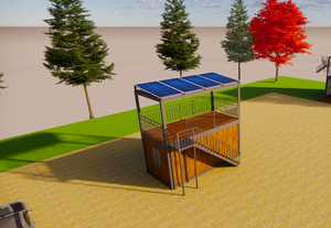 Maison modulaire préfabriquée de 20 pieds maison d'habitation en conteneur préfabriquée appartement maison en conteneur avec panneau solaire - Product Image 3