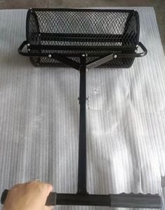 Épandeurs pour pelouse et jardin Épandeur à panier en maille métallique robuste de 36 pouces à pousser/remorquer Compost Équipement d'entretien du jardin Épandeur de fumier - Product Image 2