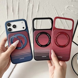 เคสโทรศัพท์กันกระแทก ดีไซน์สีพระอาทิตย์ตก พร้อมขาตั้งแม่เหล็ก 360 องศา ฝาครอบคาร์บอนไฟเบอร์ สำหรับ iPhone 16 17 Pro Max - Product Image 1