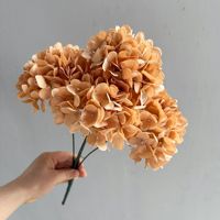 Künstliche handgemachte große Hortensie Hochzeits basis 5 Gabel 5 Kopf Blumen bündel für Thanksgiving und Weihnachts zeremonien