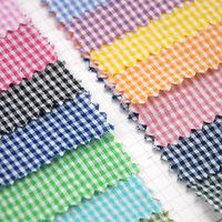 Tissu élastique en coton polyester et à carreaux, haute qualité, vente en gros, tissu de couleur douce et légère