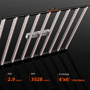 Lampe de culture LED haut de gamme 1200W 4*6FT, pliable, en alliage d'aluminium, haute performance PPF, spectre complet, pour culture commerciale, Spider Farmer SE1200W - Product Image 5