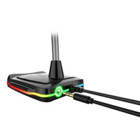 Microphone Flexible à col de cygne avec bras muet, Microphone, PC, filet, appels, jeu en direct, fonctionne à la maison, pour PS4