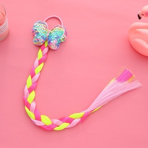 <span class=keywords><strong>Parrucche</strong></span> per Bambini, Accessori per Capelli con Trecce, Fasce per Capelli con Farfalle Paillettate, Elastici per Capelli, <span class=keywords><strong>Parrucche</strong></span> Intrecciate Colorate per Ragazze - Product Image 6