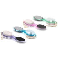 Vente en gros d'usine, pierre ponce en plastique rose de haute qualité, durable, imperméable, réutilisable, brosse à poussière pour nettoyer les pieds, lime à ongles, brosse pour la peau des pieds
