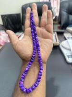 Perles de pierres précieuses Shu Jalai naturelles de qualité exclusive Rondelle lisse Sugilite de couleur bleu violet