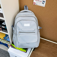 Sac à dos scolaire simple pour étudiante, sac à dos coréen grande capacité, léger