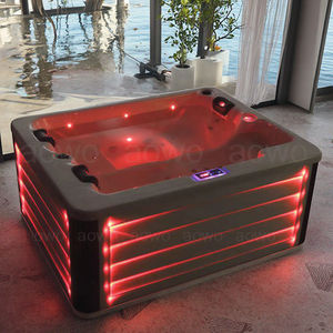 Agua caliente Tubo caliente francés Piscinas al aire libre para 3 personas Jakusy Tubo caliente Hotel al aire libre Piscina de hidromasaje Japonés Pequeño Spa - Product Image 2