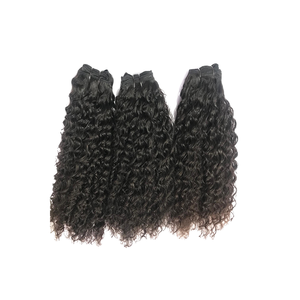 Venta al por mayor de 30 pulgadas de la Virgen DE LA India Remy Extensiones de cabello de trama doble Negro natural de caída libre de primavera Curl Estilo de cabello humano - Product Image 1