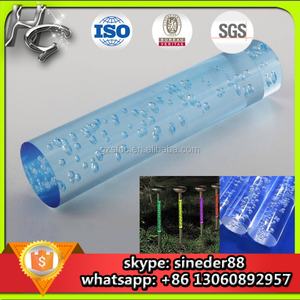 Barre de lumière LED à diamètres variés en acrylique transparent coloré avec bulles - Product Image 6