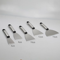 Spatule grattoir en métal pour plaque chauffante, 6/8/10/12/15 pouces