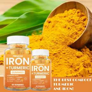 Gomitas de Hierro de Marca Privada OEM, <span class=keywords><strong>Vitamina</strong></span> <span class=keywords><strong>C</strong></span>, <span class=keywords><strong>C</strong></span>úrcuma, Folato, Complejo de <span class=keywords><strong>Vitamina</strong></span> B, Suplemento de Hierro para Mujeres y Hombres, Vitaminas en Gomitas de Hierro - Product Image 4