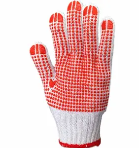 Wholesale Firm Grip Labor Protective PVC Dotted Cotton Knitted Gloves