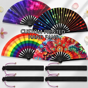 Venta al por Mayor de Abanicos Plegables de Bambú Personalizados, Abanico de Madera Simple y Elegante para Fiestas - Product Image 2