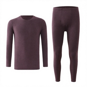 Lijia Thick Long Sleeve <b>Men's</b> <b>Thermal</b> Underwear <b>Set</b> Heat-Generating Top and Bottom <b>for</b> Autumn Winter Long Johns Style Knitted - Product Image 3