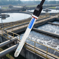 Électrode en verre industrielle de Compensation de température de capteur de PH à haute température pour les eaux usées de processus chimiques et l'eau de chaudière