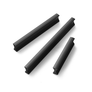 Aluminum Alloy Furniture Handle Bar Minimalist Wardrobe <b>Drawer</b> Hardware Durable CNC Machined Matte Black Gold <b>Silver</b> - Product Image 3