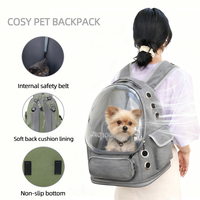 Sac de transport pour chat et chien, sac pour animaux de compagnie, portable, double épaule, respirant, capacité moyenne, capsule spatiale, vision, dureté moyenne