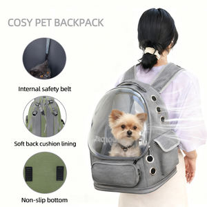 <span class=keywords><strong>Sac</strong></span> de transport pour chat et chien, <span class=keywords><strong>sac</strong></span> pour animaux de compagnie, portable, double épaule, respirant, capacité moyenne, capsule spatiale, vision, dureté moyenne - Product Image 4