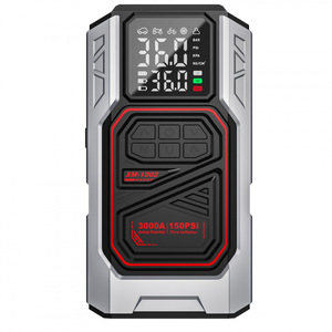 Pompe à air électrique tout-en-un et démarreur de secours 3000A 150PSI avec écran numérique, gonfleur de pneus de voiture avec câbles et embouts - Product Image 5