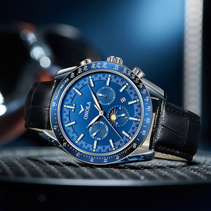 ONOLA 6835 Luxury Sport Mechanical Watch with Leather Strap Customized Logo Waterproof <b>Automatic</b> <b>Chronograph</b> & Calendar - Product Image 5