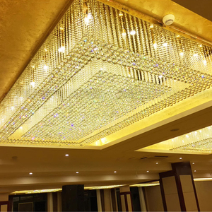 Tùy Chỉnh K9 Vàng Đèn Chùm Pha Lê Hiện Đại Sang Trọng Dẫn Đèn Trần Cho Khách Sạn Biệt Thự Điều Khiển Từ Xa Phòng Chiếu Sáng Hình Bầu Dục Dài - Product Image 2