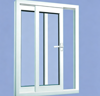 Fenêtre coulissante en aluminium à rupture de pont thermique, double vitrage trempé, ouverture réglable, glissement fluide pour immeubles de grande hauteur