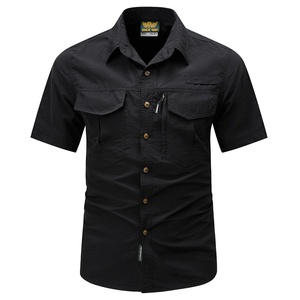 Camicia a maniche corte ad asciugatura rapida con perline, casual, da pesca, per esterni, AliExpress transfrontaliero, Nuovo Arrivo Estate 2025 N. <span class=keywords><strong>109</strong></span> - Product Image 4
