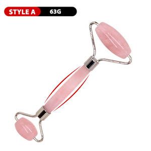 ชุดลูกกลิ้งหินควอตซ์และกัวซาลูกกลิ้งนวดหน้าทำจากหยกและโรสควอตซ์ - Product Image 5