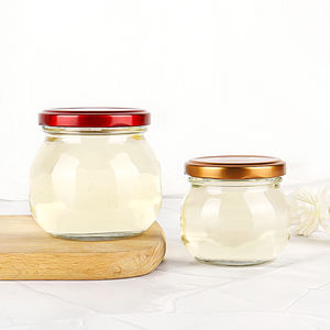 Wholesale Transparent Fat Shaped Jam Honey Glass <strong>Bird</strong> <strong>Nest</strong> Jars 150ml 200ml 280ml 380ml with Metal Lid for Jelly and Sugar - Product Image 3