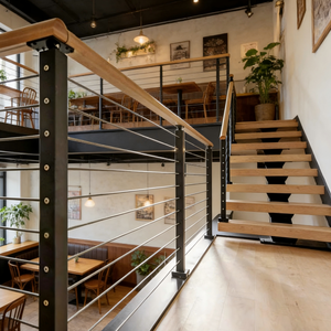 Kit de garde-corps en câble en acier inoxydable haute résistance, facile à assembler, pour la sécurité des zones logistiques - Product Image 1