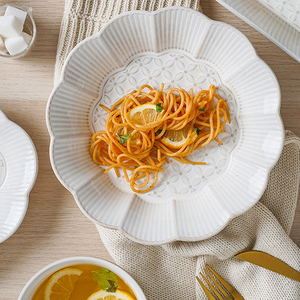 Bols et assiettes en <span class=keywords><strong>porcelaine</strong></span> de style européen Vaisselle en céramique <span class=keywords><strong>à</strong></span> relief vintage Bol <span class=keywords><strong>à</strong></span> salade Assiette <span class=keywords><strong>à</strong></span> dîner en céramique Vaisselle - Product Image 6