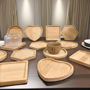 ชุดจานรองแก้วไม้ไผ่สลักลายหัวใจและแผ่นรองจาน ชุด DIY ใช้ซ้ำได้ ป้องกันความร้อน ตกแต่งบ้านสไตล์โมเดิร์น ป้ายติดผนัง แบรนด์ LIAO ผลิตในจีน - Product Image 2