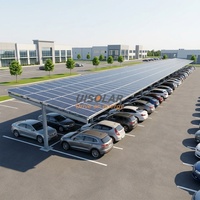 UISOLAR Supports de montage pour carport solaire commercial en acier, pour carport solaire simple ou double face, structure de stationnement solaire photovoltaïque