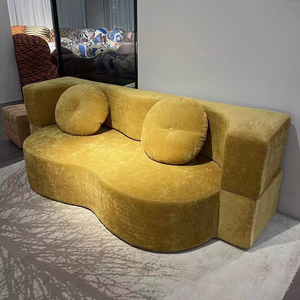 Mật độ cao bọt có thể gập lại nệm đơn ngủ ghế 6 trong 1 chuyển đổi gấp sofa giường với gối - Product Image 1