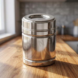 Stainless Steel Mirror Polish Kitchen Canister with Silver Color Single Wall Stainless Steel at Wholesale Price - Product Image 4