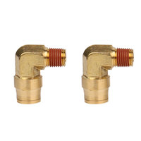 90 degrés 1/2 "Tube X 1/4" NPT DOT laiton raccord de frein à air connecteur coudé mâle