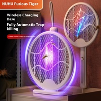 Tueur de moustiques électrique rechargeable deux-en-un puissant foyer automatique lampe anti-éclaboussures grille d'alimentation pliante pratique pour