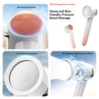 Alman yapımı çift turbo modern ve sade tasarımlı yağmurlama duş başlığı seti, banyo için süper basınçlı geniş su akışıyla.