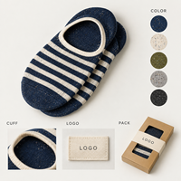 Marineblaue Creme-Bambus-Socken mit Fasertextur, Natürlicher Sitz, Transparenz, Pflegeanleitung, Verstärkte Stresszonen, Chargenkontrolle