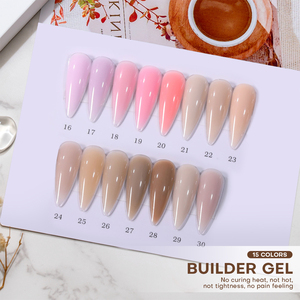 Оптовый французский гель-строитель для наращивания ногтей без нагрева, самовыравнивающийся, с индивидуальной этикеткой, экологичный, без HEMA и TPO - Product Image 4